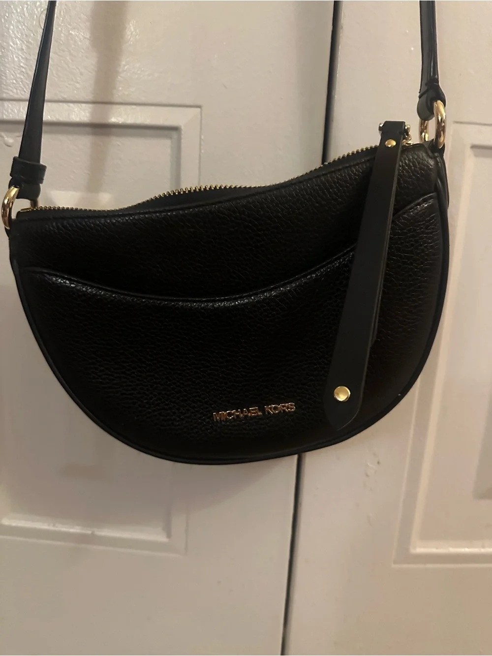 Michael Kors Black Crescent Crossbody Bag